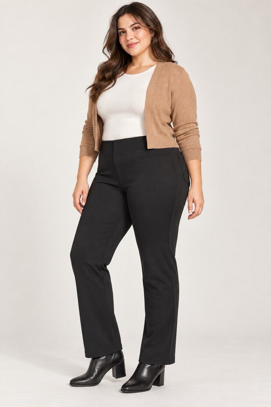 Halara Flare Leggings Black Back Pockets Pull On Flare Pants Size XL
